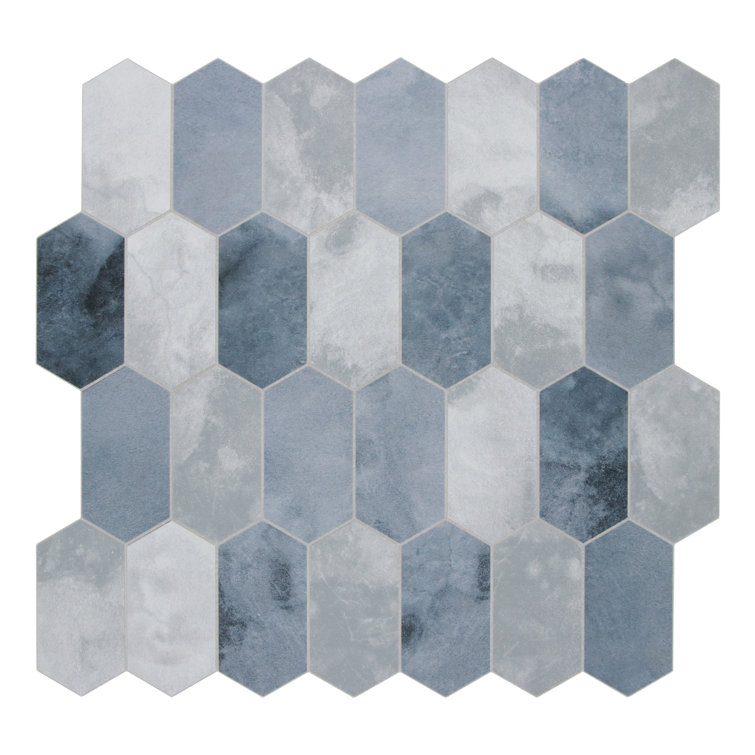 11.5'' W x 12'' L Engineered Stone Peel and Stick Mosaic Tile