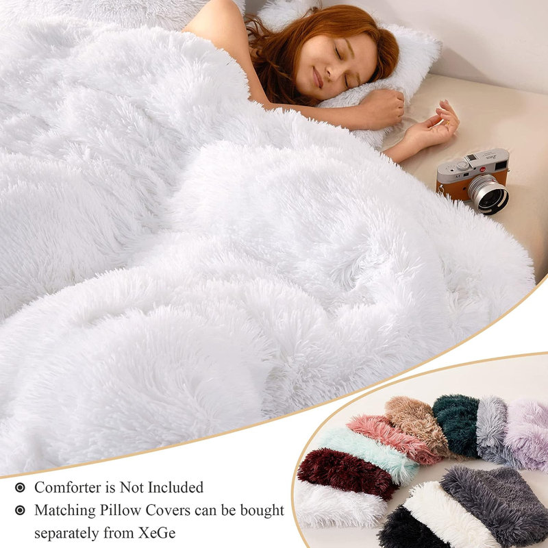 Solid Colour Duvet Cover & Insert, White, Queen