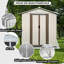 Remise pour outils de jardin 5X3, structure en alliage d'aluminium pour une performance durable, couleur blanc crème, nouveau design avec look moderne, outils intérieurs spacieux, conception ventilée et imperméable, vient