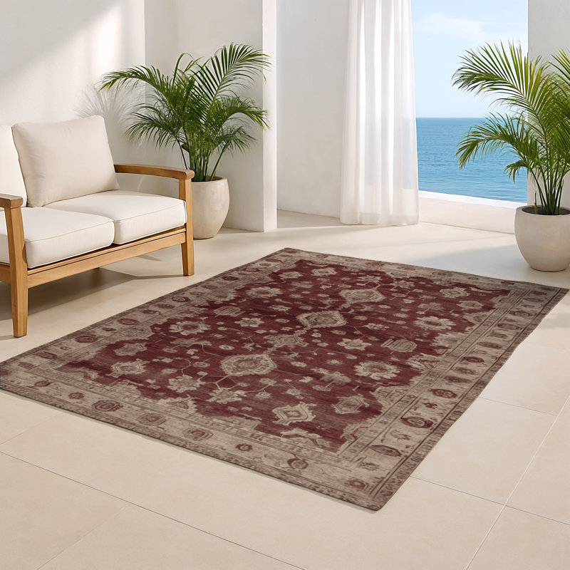Overdyed Black Indoor and Outdoor Area Rug, Rectangle 8' x 10'