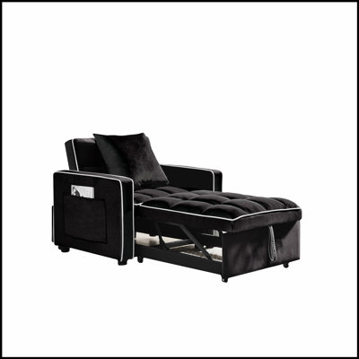 Canapé-lit polyvalent trois-en-un, réglable du canapé au fauteuil inclinable et lit simple pour un maximum de confort et d'espace.