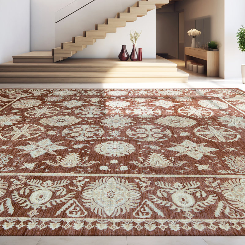Ziegler Hand-Knotted High-Quality Brown Area Rug