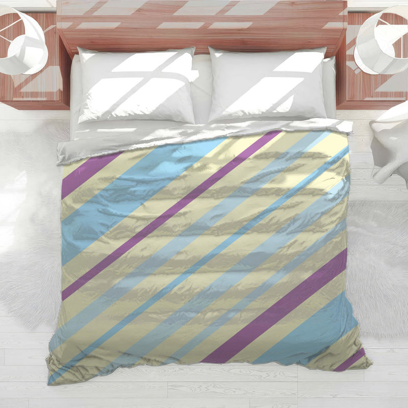 Édredon Diagonal Pastel Stripes, Simple extra long