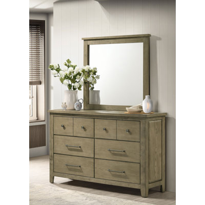 Commode rustique 61,40 "avec miroir, chêne vignoble