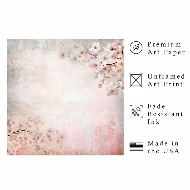 Floral Zen Asian Inspired, H 20 po x l 20 po