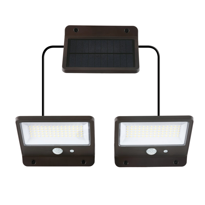 Éclairage de sécurité solaire à double tête 1500 lumens