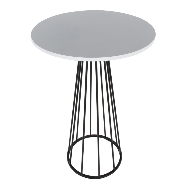 Table de comptoir Canary Cosmo, Blanc / Blanc, Noir, noir, noir, noir, 42"