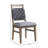 Raayan Side Chair with Woven Back and 4 Legs, Weathered Chestnut