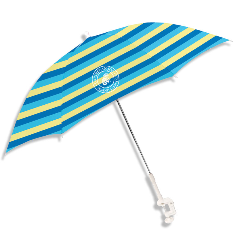 Caribbean Joe 4ft 48 inch Clamp-On Beach Umbrella