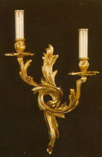 Cowie Candle Wall Light, French Gold