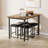 5 Pieces Dining Table Set Kitchen Table and Stool For 4 Modern Space Saving Kitchen Breakfast Table with PU Stools Chair, Heavy-Duty Metal Frame Wooden Industrial Farmhouse Style, Brown-455334881