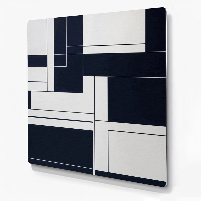 Minimalisme, art mural beige en métal 70, H 12 po x l 12 po
