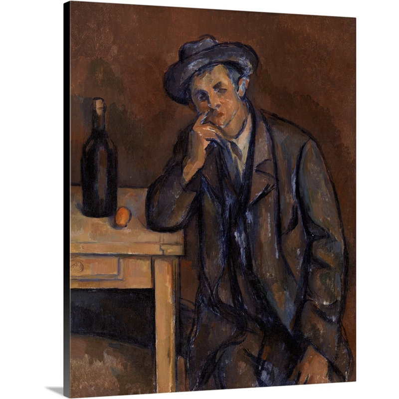 Reproduction d’art sur toile, "The drinker, 1891" par Ryan Fowler, Toile tendue, H 20 po x l 16 po x P 1,25 po
