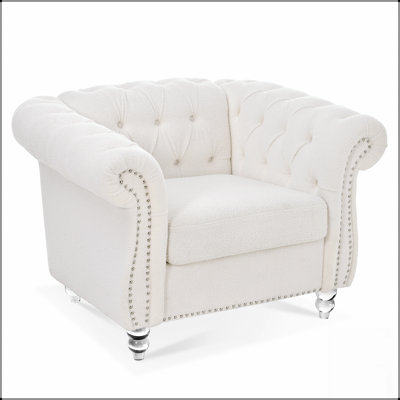 Stylish 1 Seater Sofa With High-Density Filler And Tufted Back For Ultimate Comfort And Elegance In Living Rooms