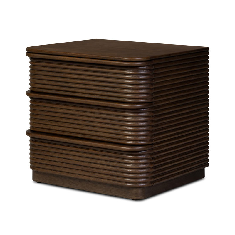 Benny 3 - Drawer Solid Wood Nightstand
