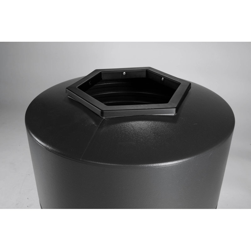 PolyTec Plastic Open Kitchen Trash Can - 45 Gallons