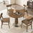 Walnut Round Solid Wood Dining table-1424075892