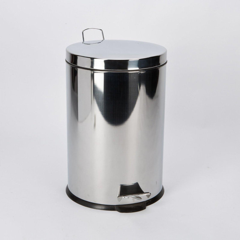 Miljan Stainless Steel 10 Litre Step On Rubbish Bin With Removable Inner Bucket Pedal Bin