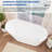 61" x 30" Freestanding Acrylic Slipper Soaking Bathtub, Chrome Drain & Pearl-Shaped Overflow, Modern Design for Luxury Bathrooms