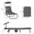 Outsunny Folding Chaise Lounge Pool Chairs, Outdoor Sun Tanning Chairs With Canopy Shade, Reclining Back, Steel Frame And Side Pocket For Beach, Yard, Patio-1929054589