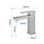 Robinet de salle de bain en acier inoxydable 304, modèle de débit en cascade, levier unique, nickel brossé, débit constant et efficace, évier à eau chaude 304, rapide et efficace,