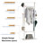 Solid Wood Freestanding Coat Rack, White Finish, Space-Saving Clothes Hanger For Entryway, Bedroom & Living Room, 70.8” Tall-1789282046