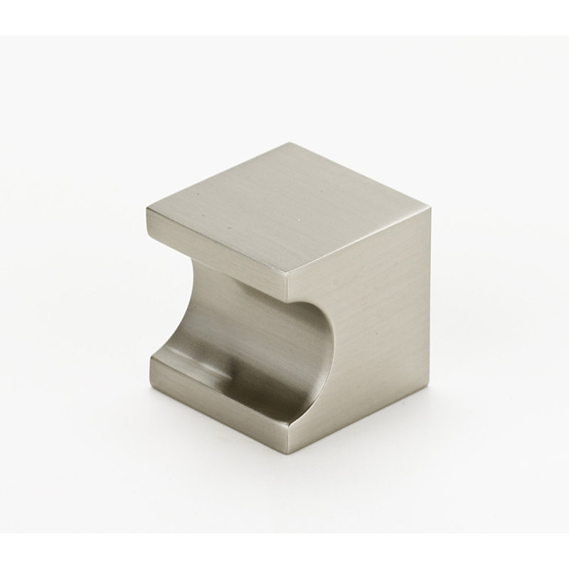 Contemporary II Square Knob, Satin Nickel, 1" H x 1" W