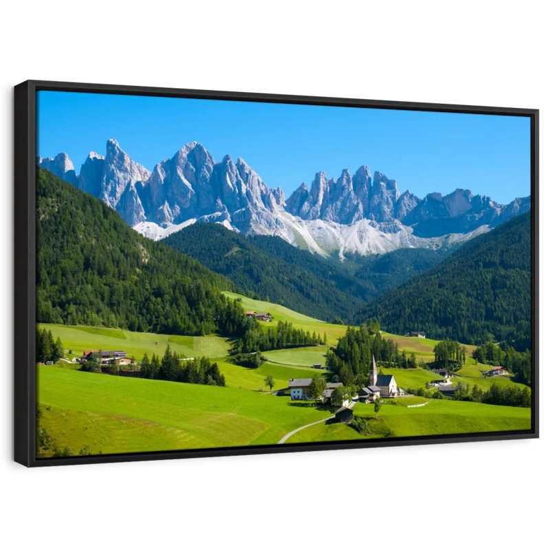 «Pantops Village In Santa Maddalena», reproduction sur toile, H 9 po x l 13 po