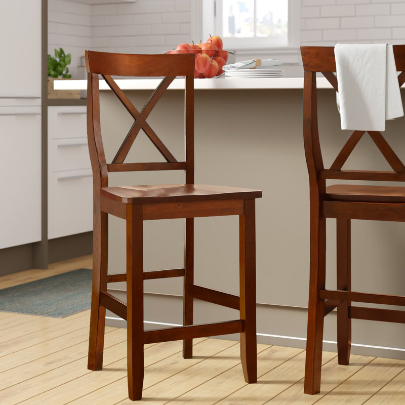 Diamondback Solid Wood Counter Stool, Classic Cherry, Counter Stool (24" Seat Height)