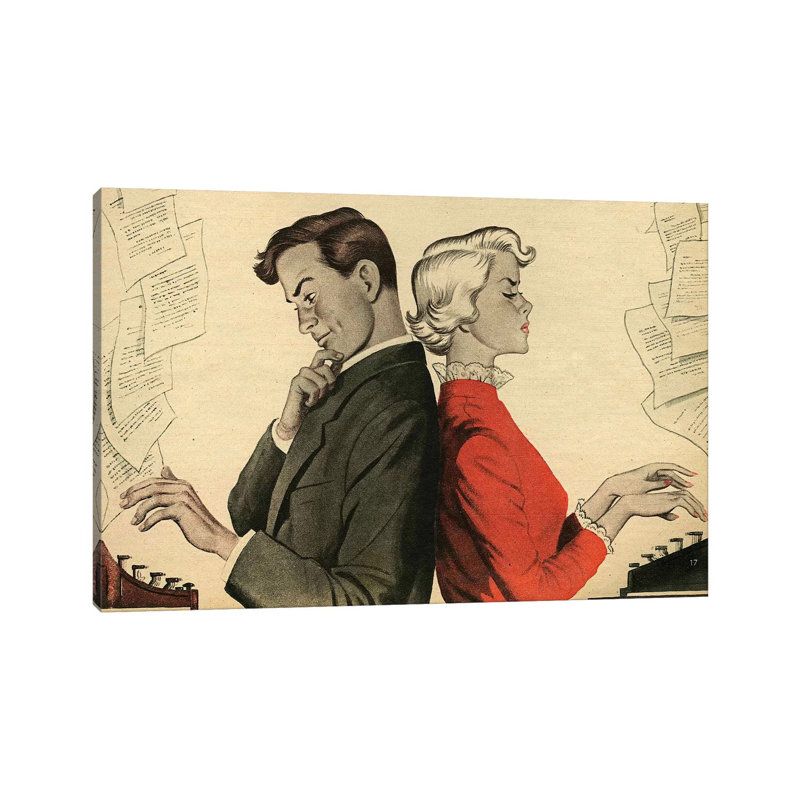 1951 UK Story Illustrations Magazine Plate by Martin May - Gallery-Wrapped Canvas Giclée on Canvas, 30.48 cm H x 45.72 cm W