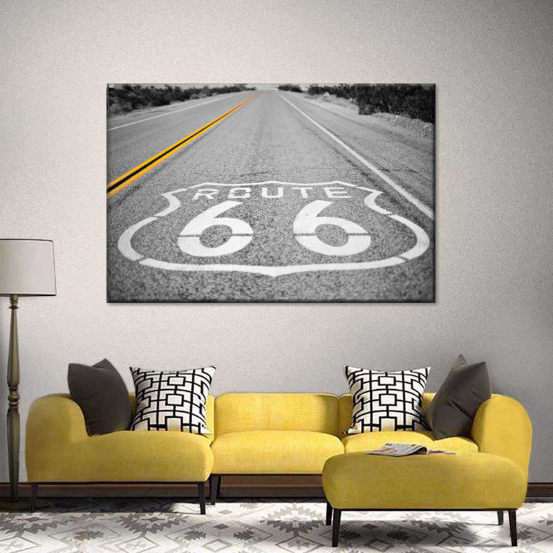 Route 66 Open Road Canvas Print, 34" H x 51" W x 1.25" D
