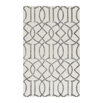 Geometric Wool Hand Woven Area Rug