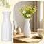Paquet de 10 petits vases à fleurs en plastique avec cordes de ficelle pour centres de mariage, décoration de table et décoration intérieure - mini vases de 6,7 pouces pour bricolage