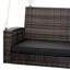Chaise suspendue pour 2 personnes, gris, 550 lb Banc d'extérieur pour personnes avec capacité