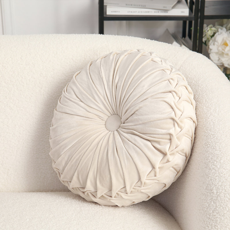Drusilla Circular Cushion, 45cm x 45cm, Cream