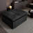 Paros Chenille Ottoman, Compressed Boneless Ottoman, Black-628944533
