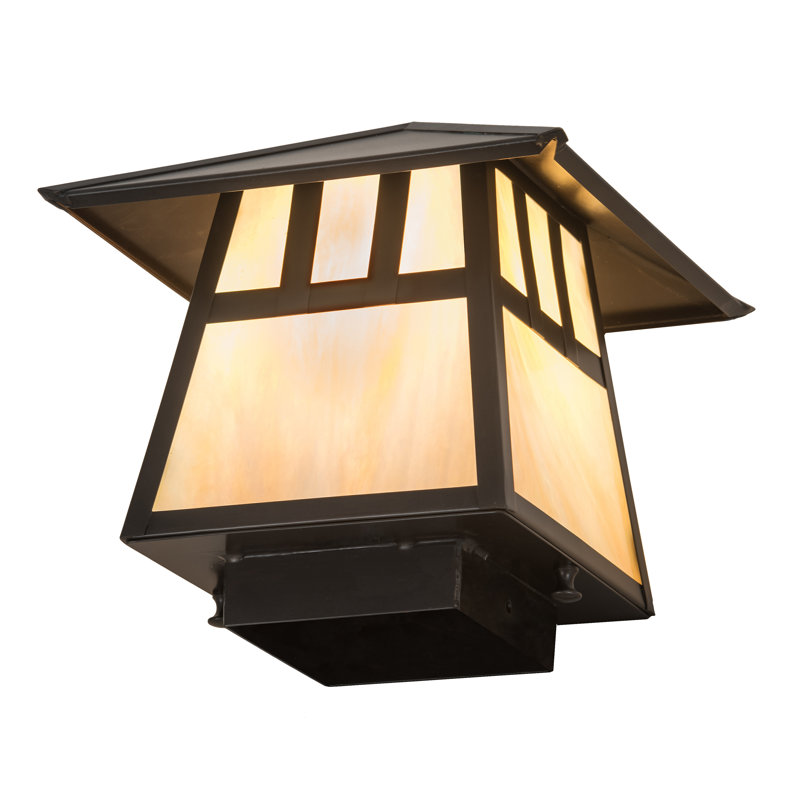 LED Fence Post Cap, Gray, 8" H x 11.25" W x 11.25" D