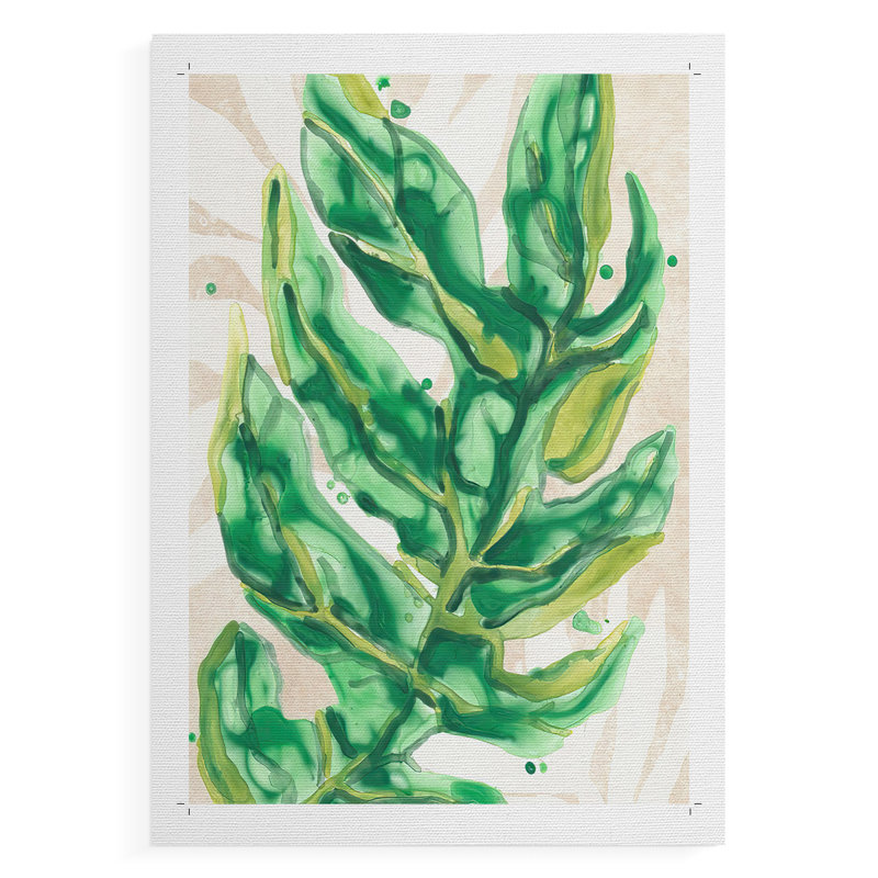 Parchemin Palms III - Impression sur toile seulement - NON-CADRE, H 60 po x l 40 po