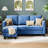 72" Upholstered Sofa Chaise-430677230