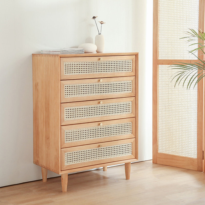 Commode décorative en rotin