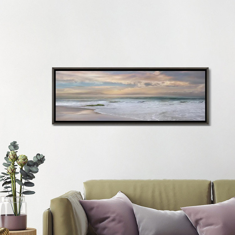 « Soft Twilight » par Mike Calascibetta-impression d’art graphique, Toile encadrée de bois rustique foncé