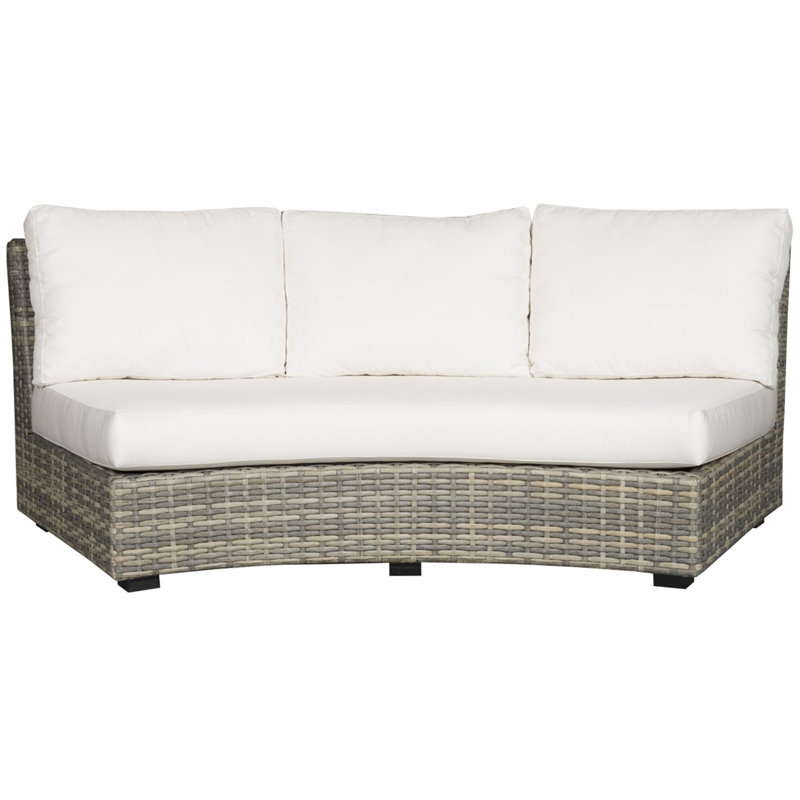 Montclair Outdoor Large Curved Armless Sofa, SB-Brannon Whisper