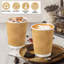 Coffee Cups 12 Oz 150 Pack, Insulated Ripple Wall Paper Coffee Cups 12 Oz, Disposable Coffee Cups, Hot Beverage/Cold Drinking Cups For Office,Home,Party,Cafe,Picnic,Travel (Champagne)