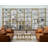 Doraine Triple Wide Gold Bookshelf, 70.87" W x 71.34" H Large Modern Etagere Bookcase