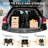 Stroller Wagon For 4 Kids, 4 Seater Wagon Stroller With Canopy, Featuring Dual Push Handles, 5-point Harnesses And High Seat