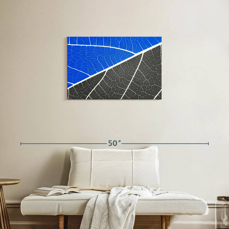 Feuille Harnek bleu gris, H 20 po x l 30 po