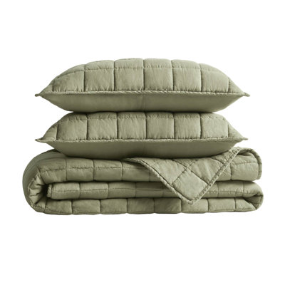 Premium Linen Bedding Sets, Olive Green, Modern Comfort For Home
