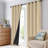 Eliott Solid 100% Blackout Thermal Insulated Grommet Curtain Panels Heat and Full Light Blocking Curtains for Living Room with Black Liner 2 Panels Set-1352076469-1352076471