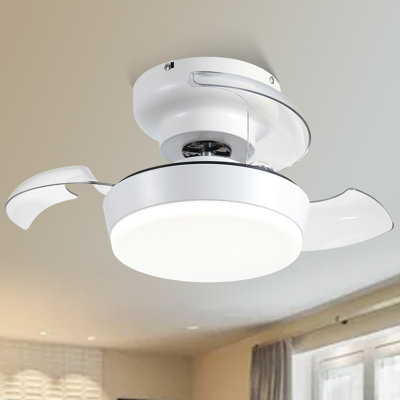 Ventilateur de plafond rétractable sans pales 24 "avec lumière et télécommande
