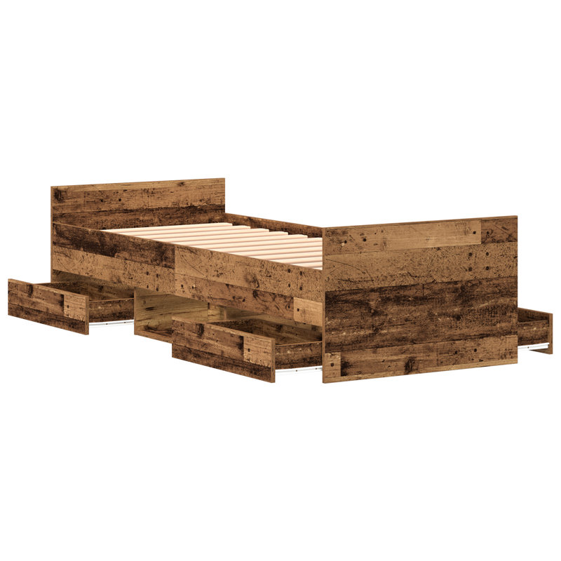 Bed, 78 x 193 cm, Old Wood